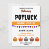 Spooktaculaire Halloween Potluck Uitnodiging (Voorkant)