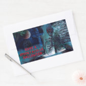 Spooktaculaire halloween rechthoekige sticker (Envelop)