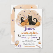 Spooktaculaire halloween Snoep Birthday Uitnodigin Kaart (Voorkant / Achterkant)