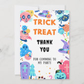 Spooktaculaire Halloween Trick or treat Pumpkin In Kaart (Achterkant)