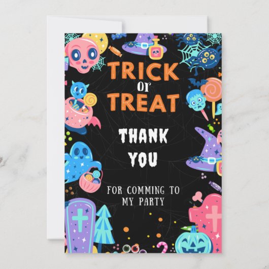 Spooktaculaire Halloween Trick or treat Pumpkin Kaart (Achterkant)