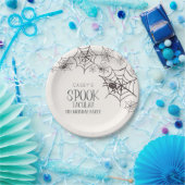 Spooktaculaire Halloween Verjaardagsfeest Spider W Papieren Bordje (Feest)