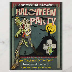 Spooktaculaire Halloween Zombie Party Flyer