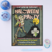 Spooktaculaire Halloween Zombie Party Flyer (Enkel)
