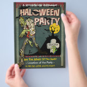 Spooktaculaire Halloween Zombie Party Flyer (Hand)
