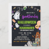 Spooktaculaire Kinder Costume Halloween Birthday P Kaart (Voorkant)