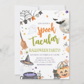 Spooktaculaire Kinder Halloween-feestuitnodiging Kaart (Voorkant)