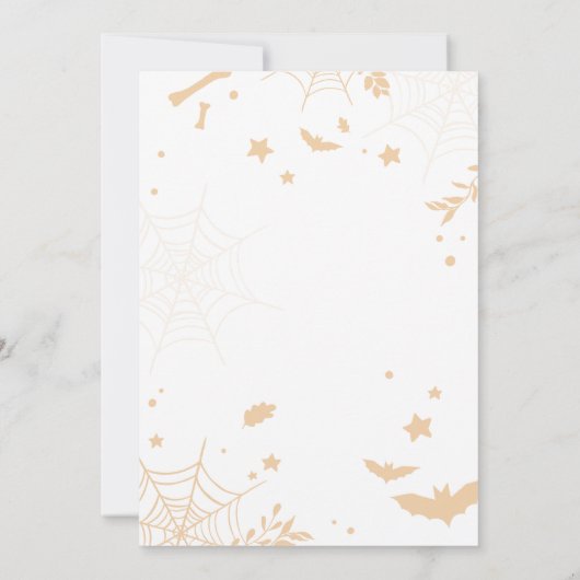 Spooktaculaire Kinder Halloween-feestuitnodiging Kaart (Achterkant)