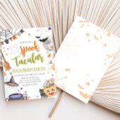 Spooktaculaire Kinder Halloween-feestuitnodiging Kaart