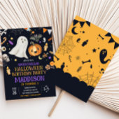 Spooktaculaire Kinder Halloween Kostuum Verjaardag Kaart