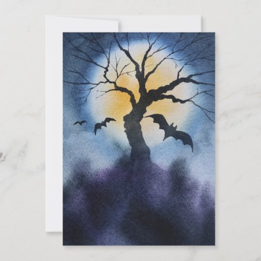 Spooktaculaire Kinder Halloween Party Kaart (Achterkant)