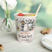 Spooktaculaire Kinder Halloween-verjaardag Papieren Bekers