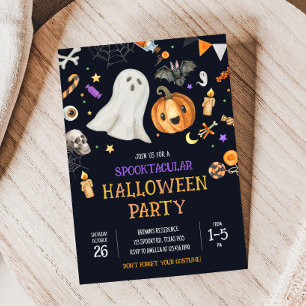 Spooktaculaire Kinder Schattigee Halloween Kostuum Kaart
