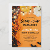 Spooktaculaire kinderen Birthday Halloween Party Kaart (Voorkant)