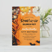Spooktaculaire kinderen Birthday Halloween Party Kaart (Staand voorkant)