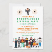 Spooktaculaire kinderen Birthday Halloween Party Kaart (Voorkant)