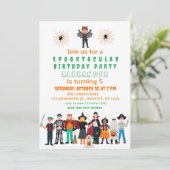 Spooktaculaire kinderen Birthday Halloween Party Kaart (Staand voorkant)