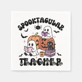 Spooktaculaire leraar Ghost Halloween Servet