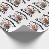 Spooktaculaire leraar Halloween Cadeaupapier (Hoek)