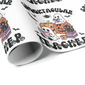 Spooktaculaire leraar Halloween Cadeaupapier (Rol Hoek)