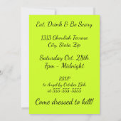 Spooktaculaire partij kaart (Achterkant)