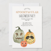 Spooktaculaire pomkin Halloween-uitnodiging Kaart (Voorkant)