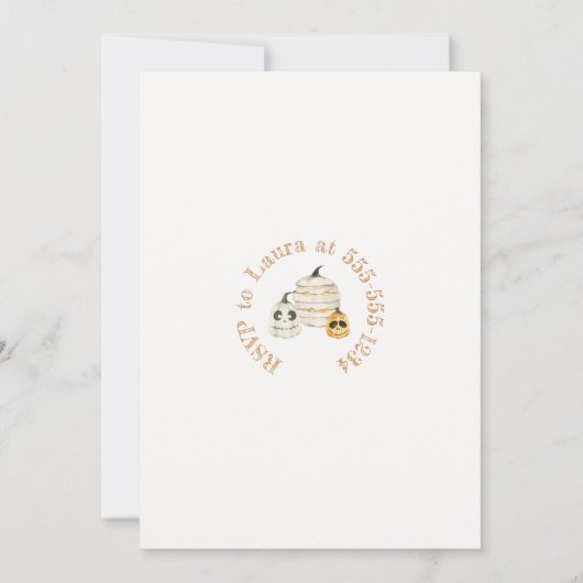 Spooktaculaire pomkin Halloween-uitnodiging Kaart (Achterkant)