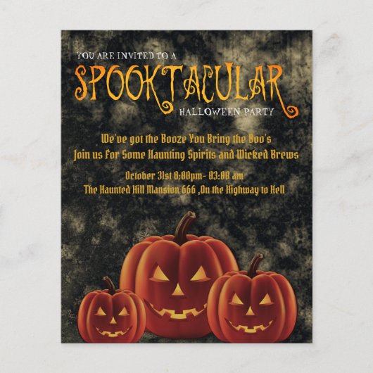 Spooktaculaire pompoenen van Halloween Flyer (Voorkant)