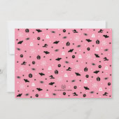 Spooktaculaire roze Ghost Halloween Birthday Girl Kaart (Achterkant)