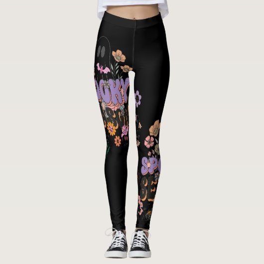 Spooktaculaire Schattigee Ghost Hal All-Over-Print Leggings (Voorkant)