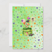 Spooktaculaire snoepjes en behandeling halloween-v kaart (Achterkant)