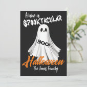 Spooktaculaire spookachtige begroeting feestdagenkaart (Staand voorkant)