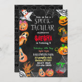 Spooktaculaire uitnodiging 2e verjaardag (Voorkant / Achterkant)