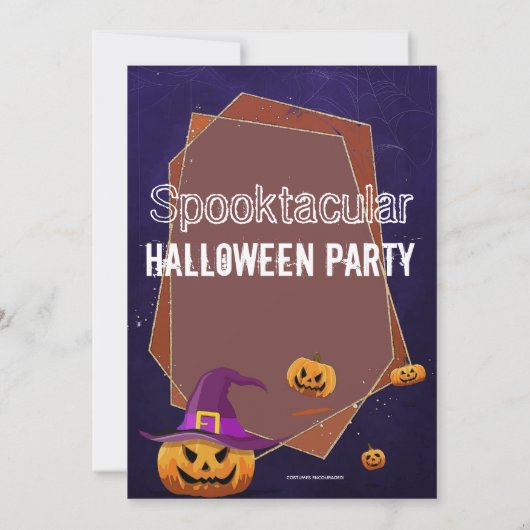 Spooktaculaire uitnodiging van de Costume Party (Achterkant)