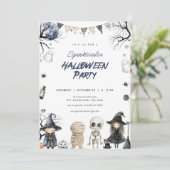 Spooktaculaire uitnodiging van de Costume Party (Staand voorkant)