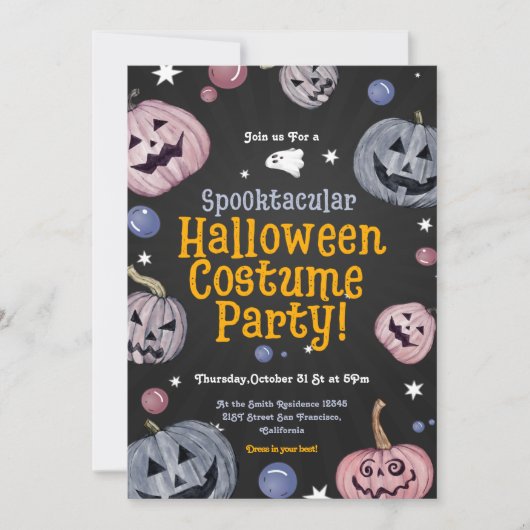 Spooktaculaire uitnodiging van de Costume Party (Voorkant)