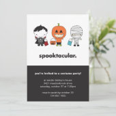 Spooktaculaire uitnodiging van de Costume Party (Staand voorkant)