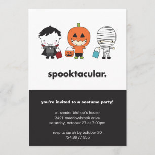Spooktaculaire uitnodiging van de Costume Party