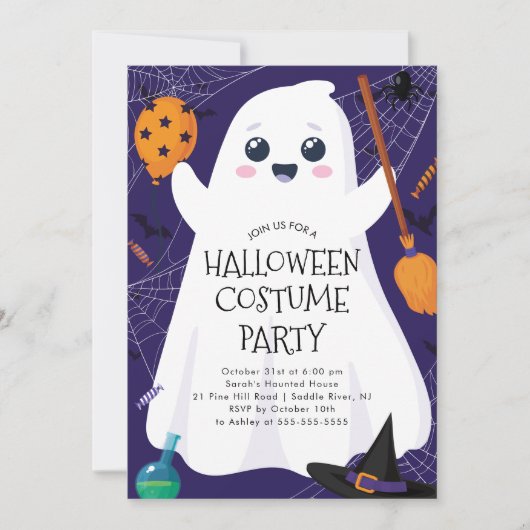 Spooktaculaire uitnodiging van de Costume Party (Voorkant)