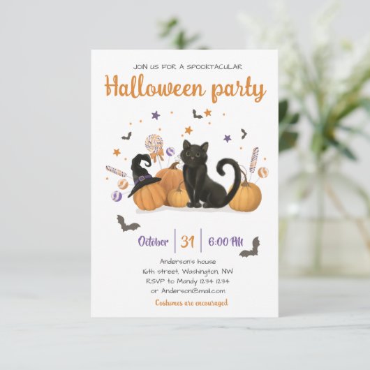 Spooktaculaire uitnodiging van de partij van het H (Staand voorkant)