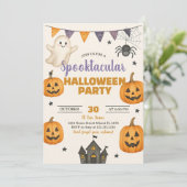 Spooktaculaire uitnodiging van Halloween Party (Staand voorkant)