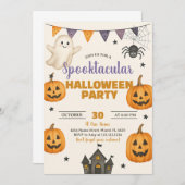 Spooktaculaire uitnodiging van Halloween Party (Voorkant / Achterkant)