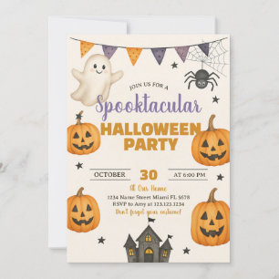 Spooktaculaire uitnodiging van Halloween Party