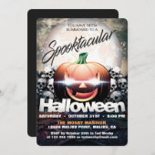 Spooktaculaire uitnodiging van Halloween Party (Voorkant / Achterkant)