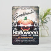 Spooktaculaire uitnodiging van Halloween Party (Staand voorkant)