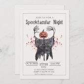 Spooktaculaire uitnodiging van Halloween Party (Voorkant / Achterkant)