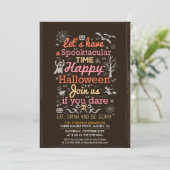 Spooktaculaire uitnodiging van Halloween Party (Staand voorkant)