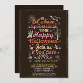 Spooktaculaire uitnodiging van Halloween Party (Voorkant / Achterkant)