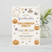 Spooktaculaire uitnodiging van Halloween Party (Staand voorkant)