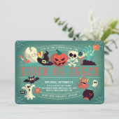 Spooktaculaire uitnodiging van Halloween Party (Staand voorkant)